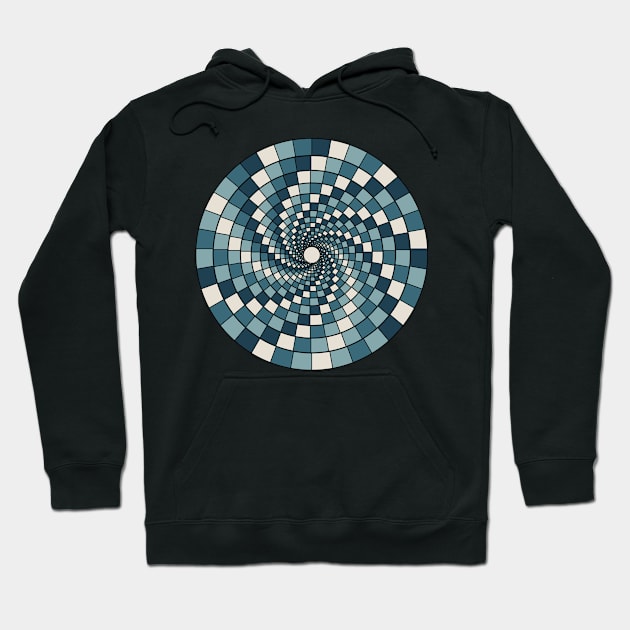 Modern Geometric Illusion - Mosaic Hoodie by CokeyPanda